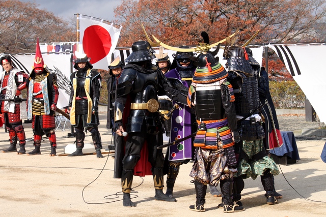 南奥羽武将隊サミット・伊達武将隊・白石奥州片倉組・山形おきたま愛の武将隊・(宮城県仙台市・仙台城(青葉城))