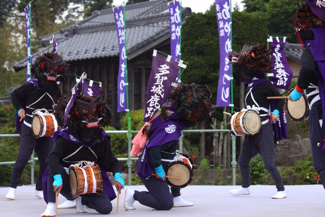 多賀城鹿踊と多賀城太鼓・多賀城跡あやめ園・宮城県多賀城市