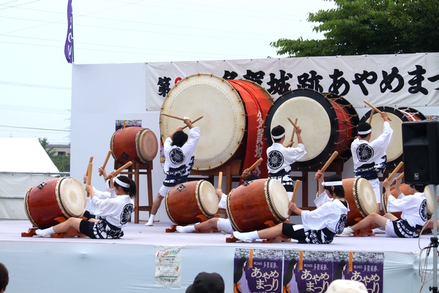多賀城鹿踊と多賀城太鼓・多賀城跡あやめ園・宮城県多賀城市