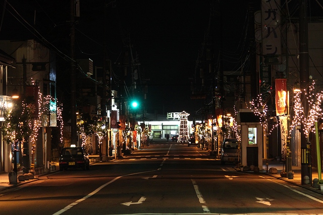 史白石駅前商店街通りのイルミネーション・宮城県白石市・画像・与平仙台人が仙台観光してるブログ