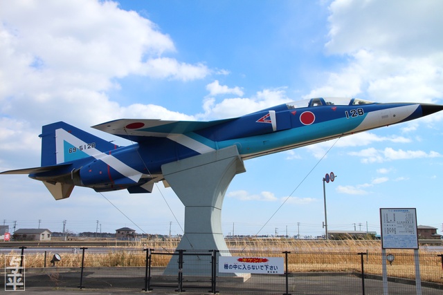 T-2型128号機超音速高等練習機・ブルーインパルス・仙石線鹿妻駅・画像・宮城県東松島市・仙台人が仙台観光をしてるブログ・与平